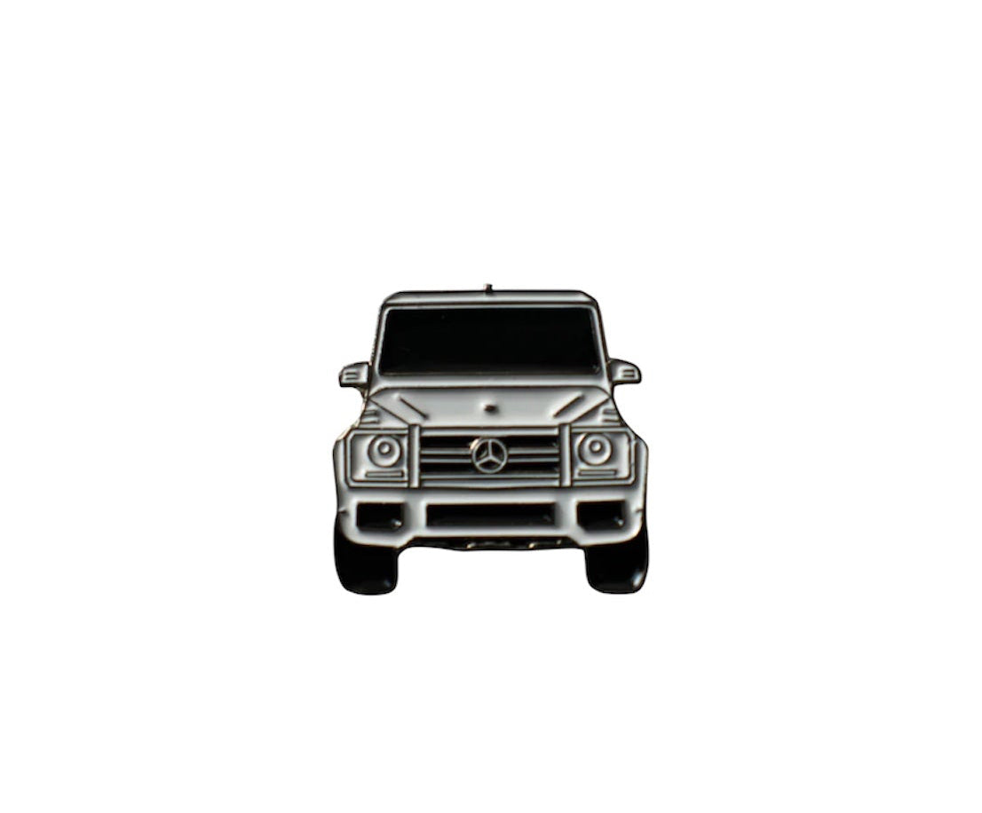White G Wagon Metal Sticker