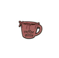 Coffee Girly Bow Metal Sticker