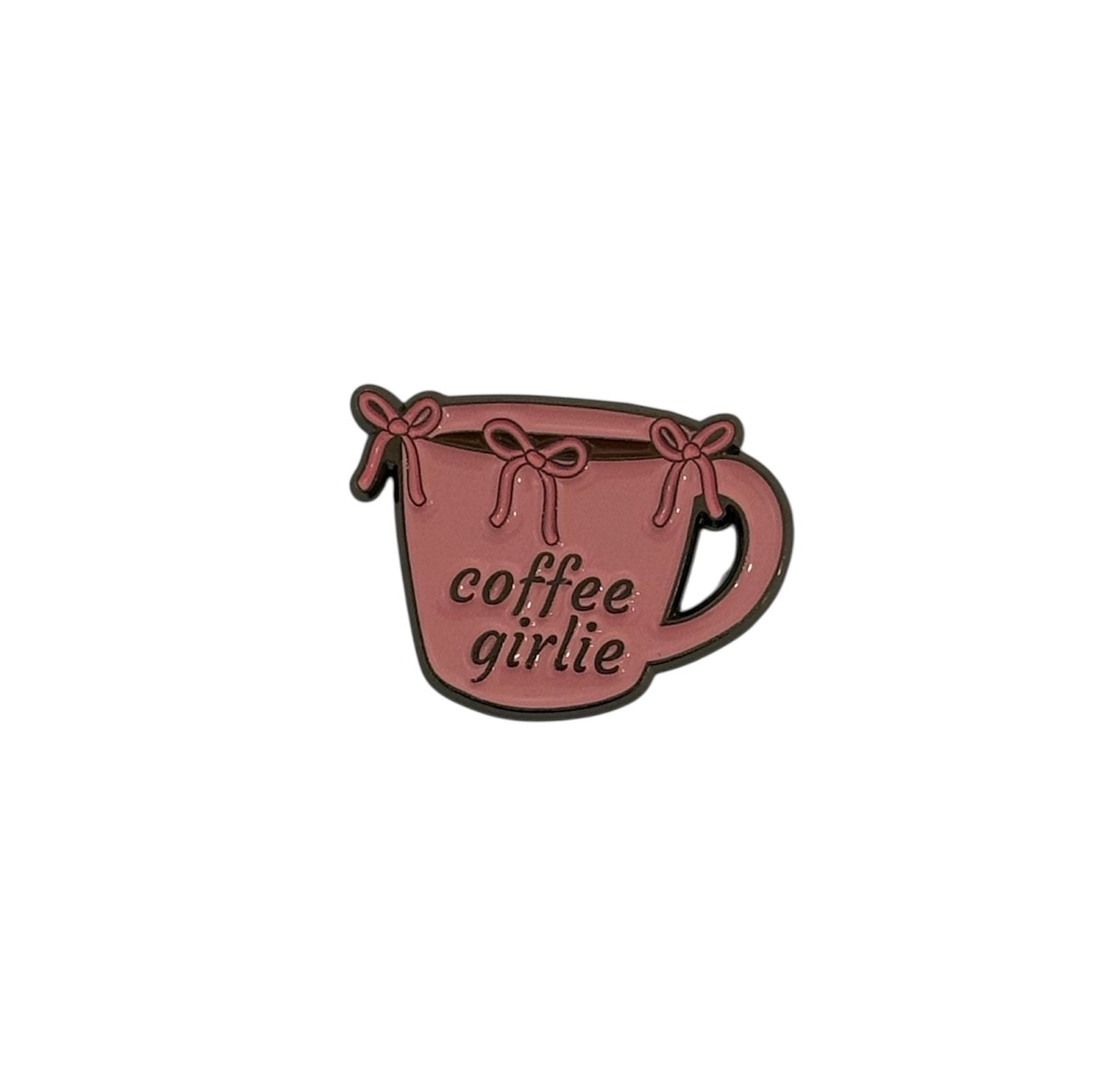 Coffee Girly Bow Metal Sticker