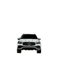 White Merc Metal Sticker