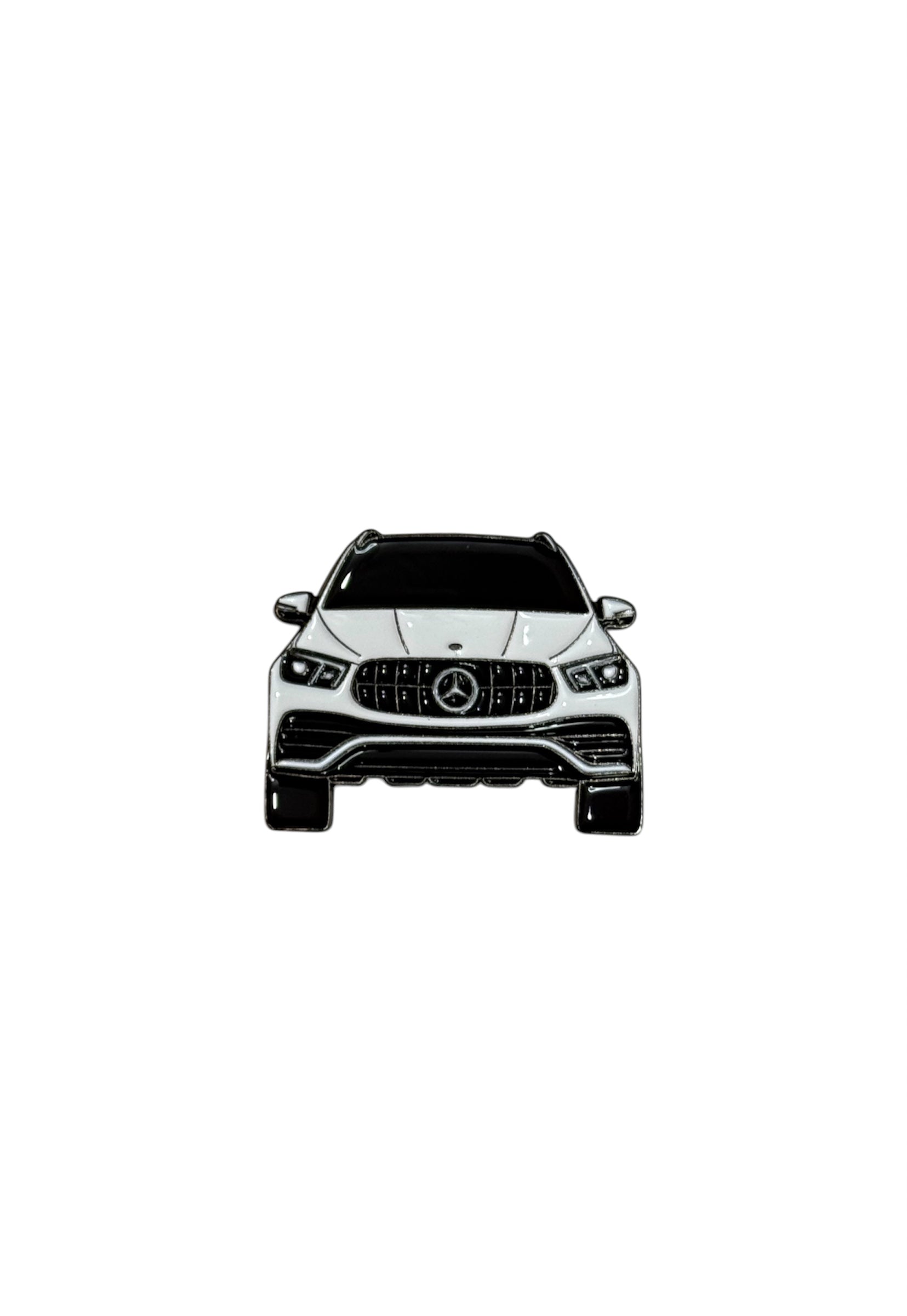 White Merc Metal Sticker