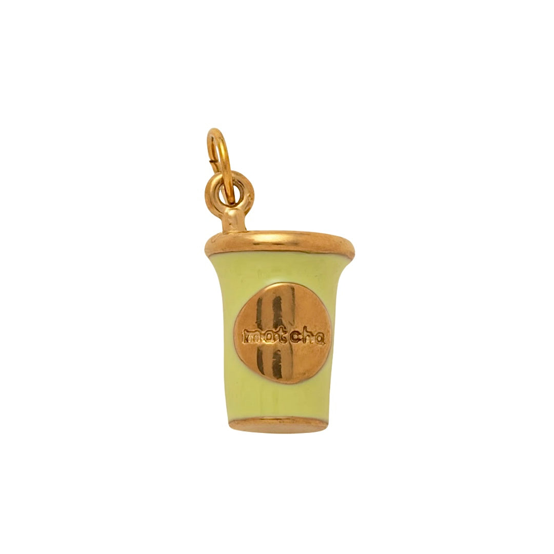 3D Matcha 18K Gold Plated Charm