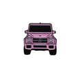 Pink G Wagon Metal Sticker