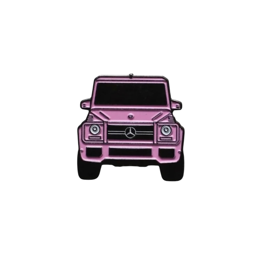 Pink G Wagon Metal Sticker