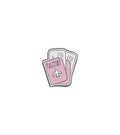 Pink Passport Metal Sticker