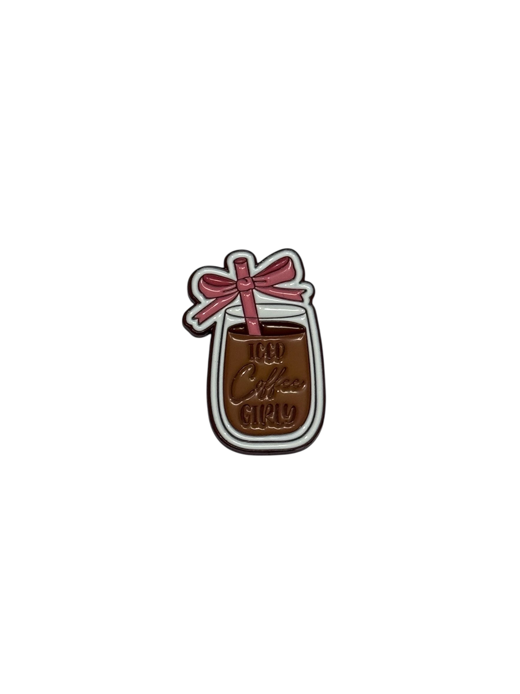 Iced Coffee Girly Metal Sticker