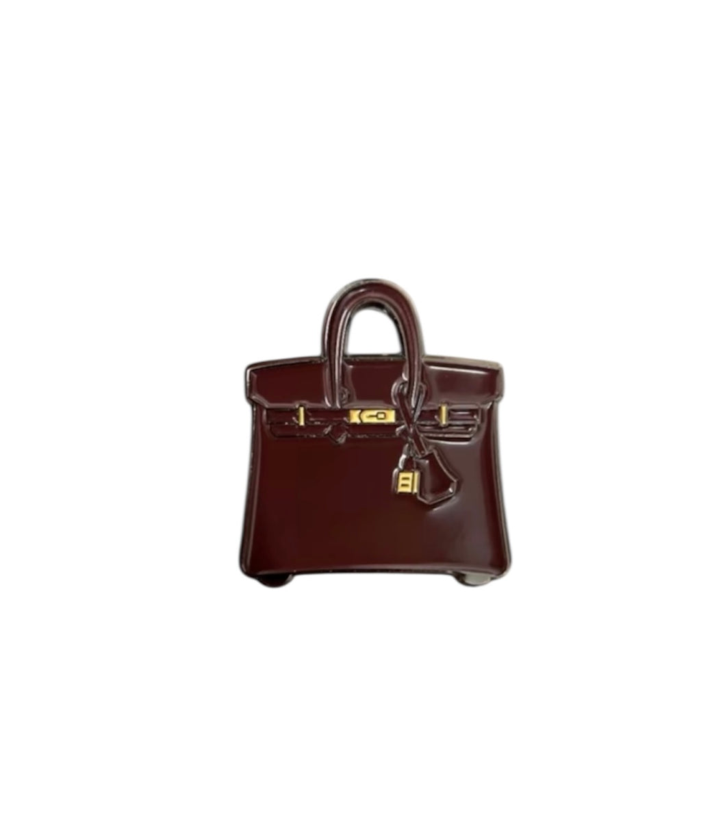 Burgundy Bag Metal Sticker