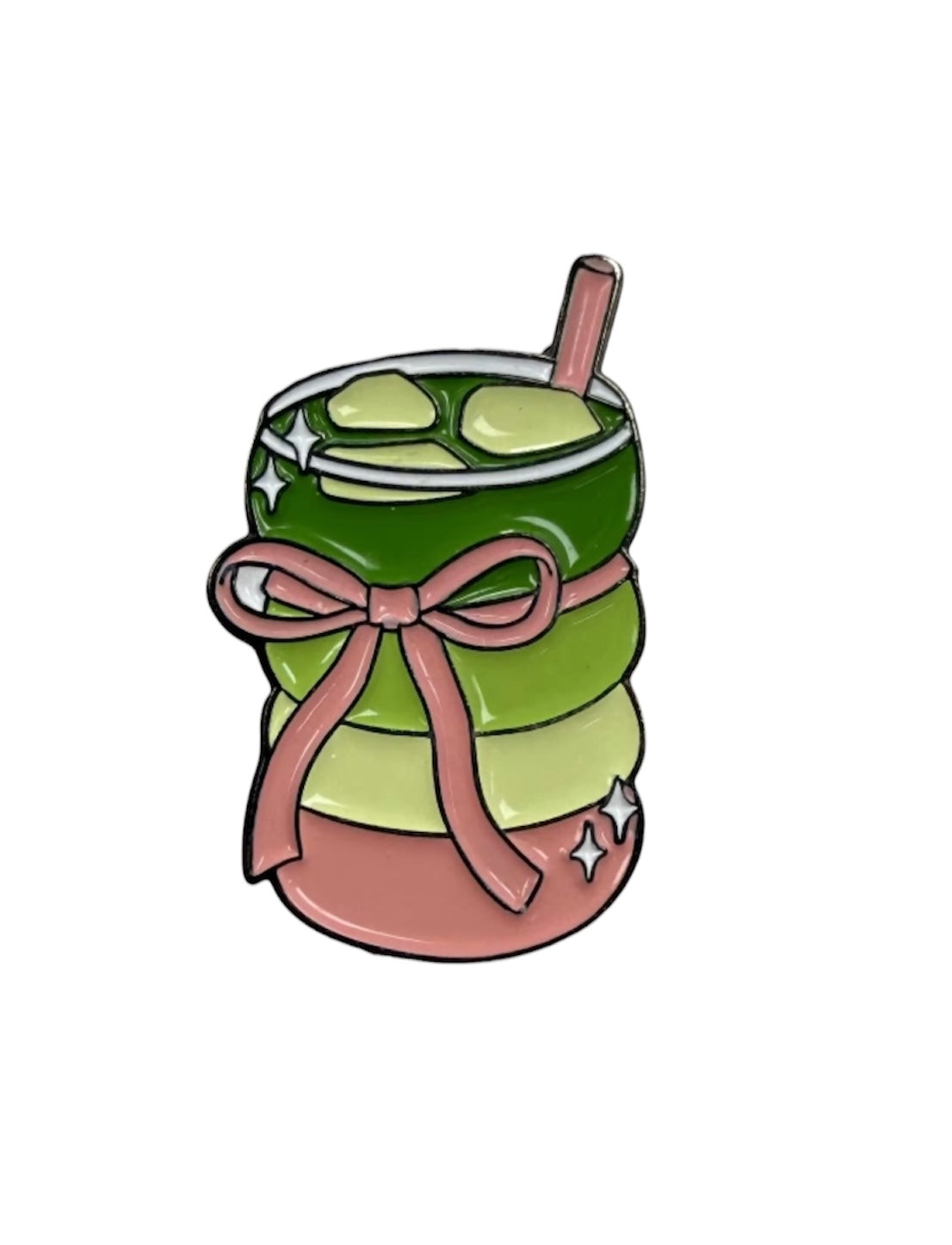 Matcha Bow Metal Sticker