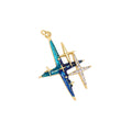 Large Blue Sparkles Charm