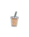 Heart Coffee Metal Sticker