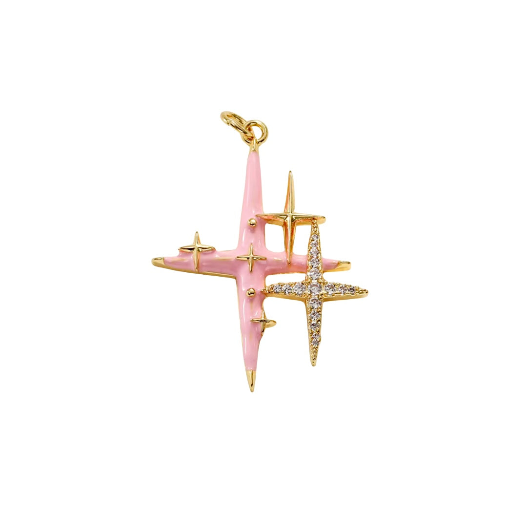 Large Pink Sparkles Charm