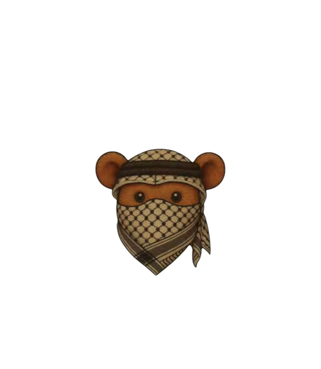 Palestine Bear Metal Sticker | SALE