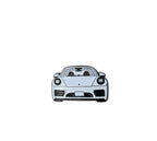 White Car Metal Sticker