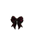 Purple / Burgundy Bow Metal Sticker