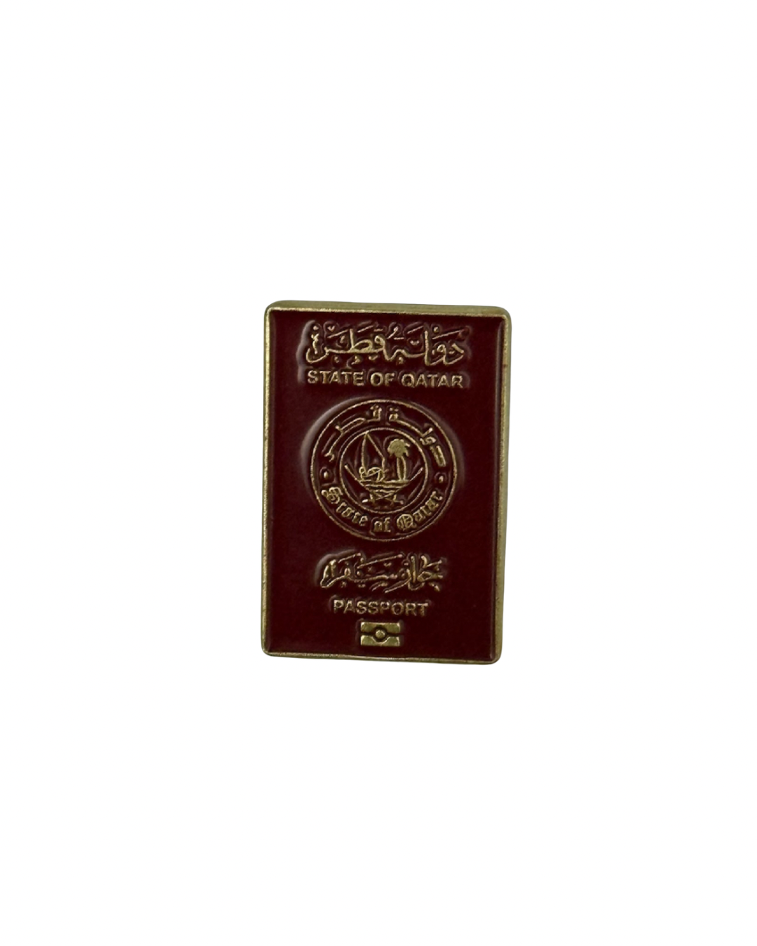 Qatar Passport Metal Sticker
